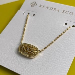 NWT Kendra Scott Elisa Necklace- Gold Filigree